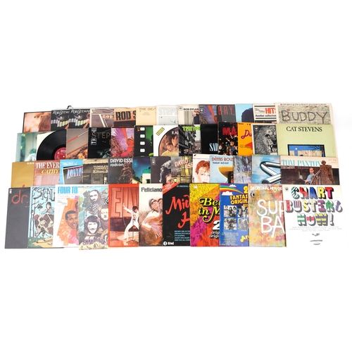 1058 - Vinyl LP records including David Essex, David Bowie, Rod Stewart and Stephen Stills.