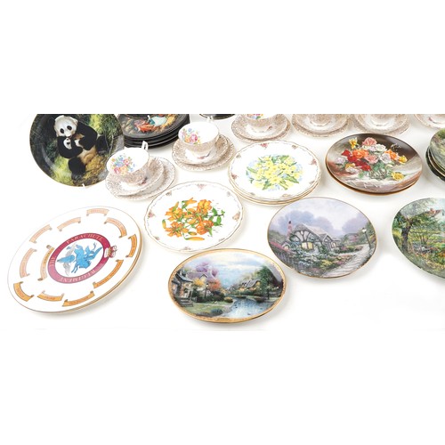 1151 - A mixed group of ceramic items including Spode collector's plates, a 22ct gold decorated tea set, a ... 