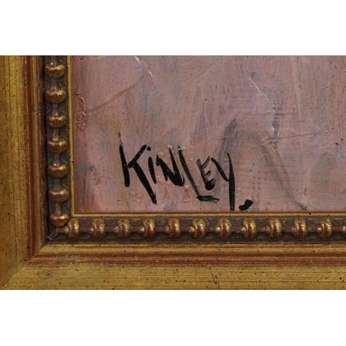 1521 - Manner of Kinley - Abstract, impasto oil on board, framed, 66cm x 49cm.