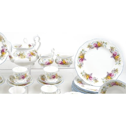 497 - A Royal Albert Summer Garland bone china dinner service circa 1990.