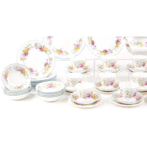 497 - A Royal Albert Summer Garland bone china dinner service circa 1990.