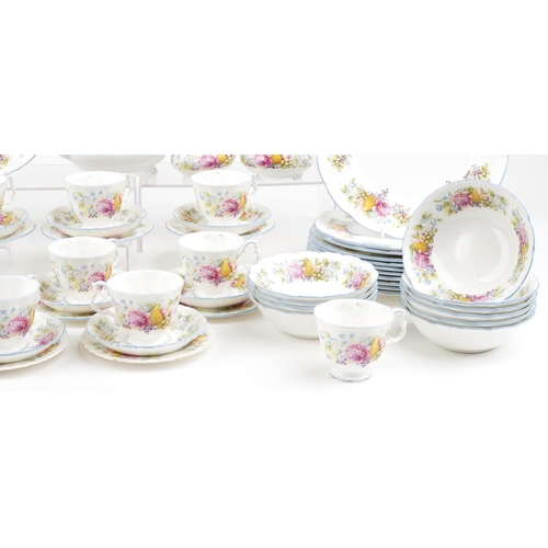 497 - A Royal Albert Summer Garland bone china dinner service circa 1990.