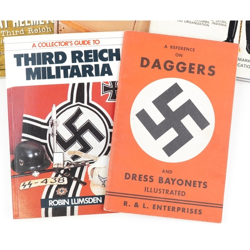 2448 - Five German military interest paperback books including Third Reich Militaria, Combat Helmets of the... 