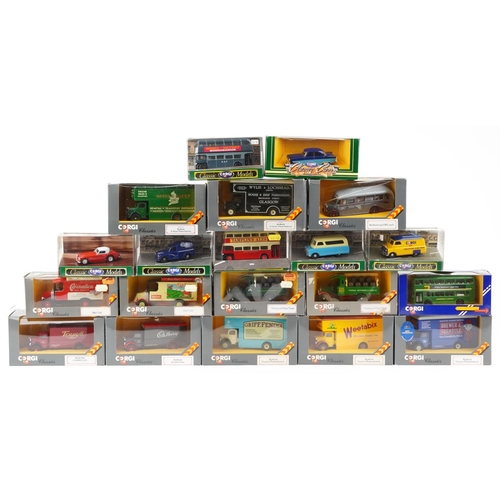 1347 - Twenty Corgi Classics diecast model vehicles with boxes including Bedford O Series Pantechnicon, Bed... 