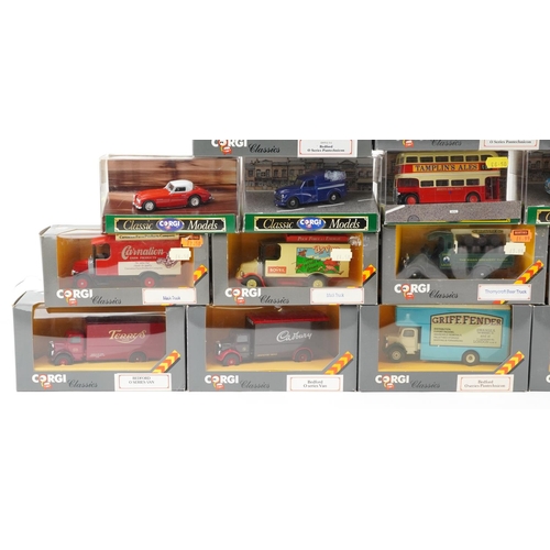 1347 - Twenty Corgi Classics diecast model vehicles with boxes including Bedford O Series Pantechnicon, Bed... 