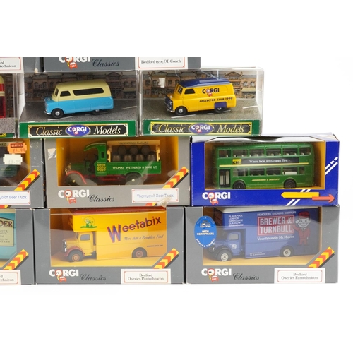 1347 - Twenty Corgi Classics diecast model vehicles with boxes including Bedford O Series Pantechnicon, Bed... 