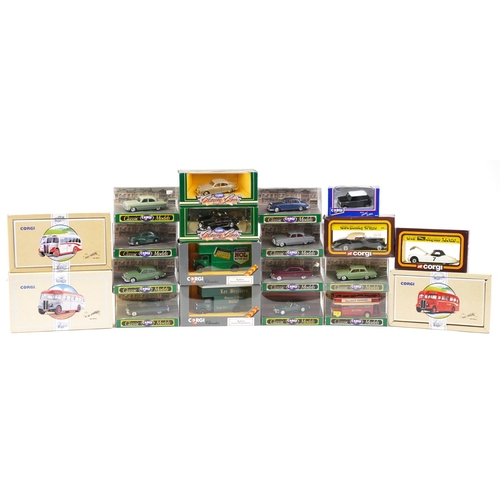 1345 - Twenty Corgi Classics diecast model vehicles with boxes including Corgi 50s Classics 1949 Jaguar XK1... 