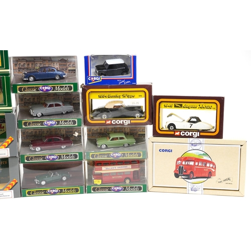 1345 - Twenty Corgi Classics diecast model vehicles with boxes including Corgi 50s Classics 1949 Jaguar XK1... 