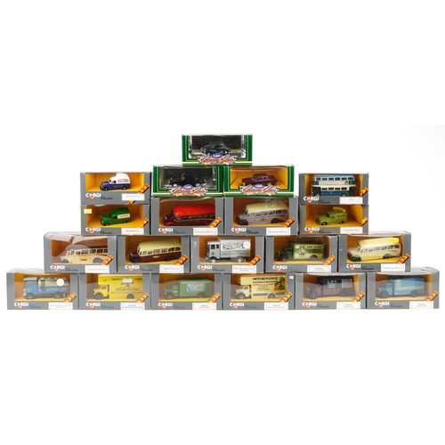 1348 - Twenty Corgi Classics diecast model vehicles with boxes including Bedford O Series van, Bedford Type... 