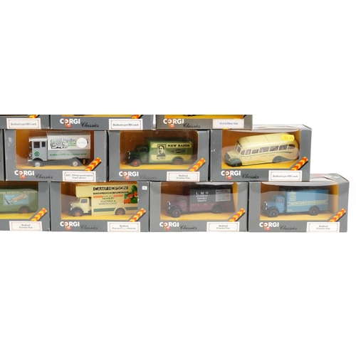 1348 - Twenty Corgi Classics diecast model vehicles with boxes including Bedford O Series van, Bedford Type... 