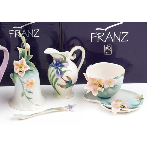 499 - A group of Eight Franz porcelain items, each boxed.