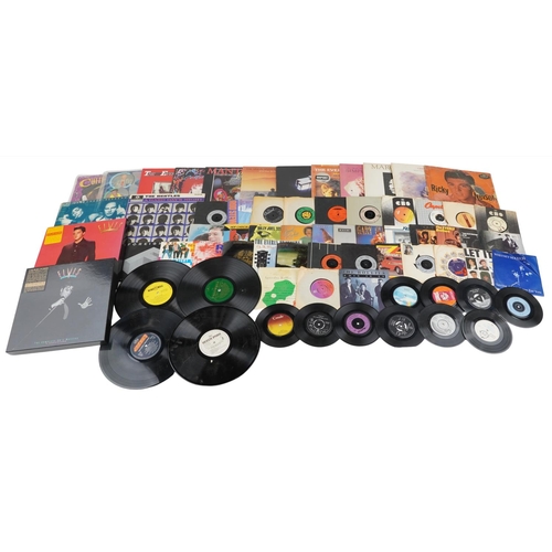 1057 - Vinyl LP records and 45rpm records including Johnny Matthis, Elvis Presley, The Beatles, Culture Clu... 