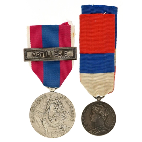 2411 - Two military interest medals including France Ministry of Commerce awarded to A Flamband 1916.