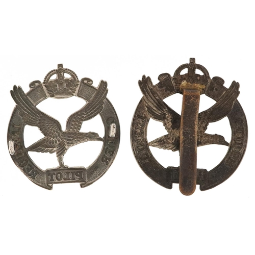 2488 - Two military interest Glider Pilot Regiment cap badges.