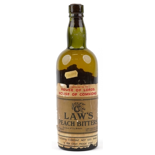 383 - A bottle of Law's Peach Bitters supplied to The House of Lords, House of Commons.