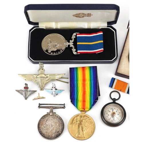 2379A - British militaria including a World War I medal pair awarded to 14183 CPL.F.C.GILBERT.R.SUSS.R., a N... 