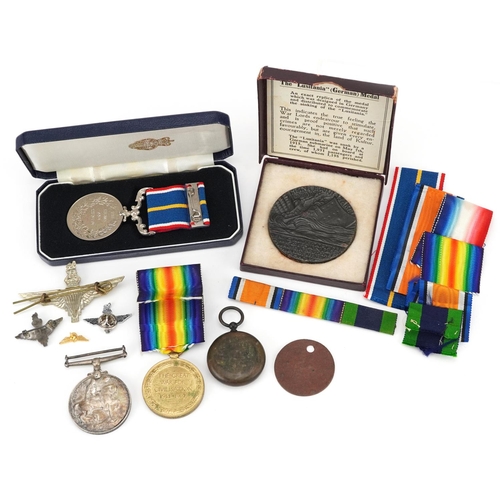 2379A - British militaria including a World War I medal pair awarded to 14183 CPL.F.C.GILBERT.R.SUSS.R., a N... 