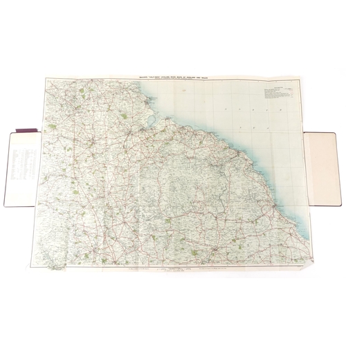  A group of 22 New Half Inch Cycling Road Maps in a leather case, published by W. Bacon & Co. Ltd, 12... 