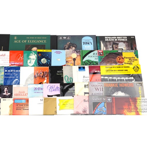 1055 - A collection of Vinyl LP records, 78rpm records and 45rpm records, mostly classical.