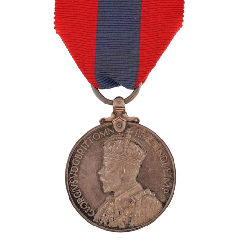 2494 - A George V Faithful Service medal with box awarded to Henry George Tenwick.