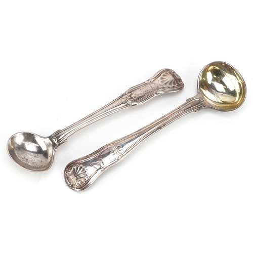 548 - Two Georgian silver condiment spoons including one by Thomas Wilkes Barker, the largest 11cm in leng... 