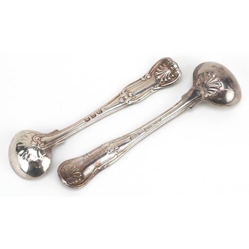 548 - Two Georgian silver condiment spoons including one by Thomas Wilkes Barker, the largest 11cm in leng... 