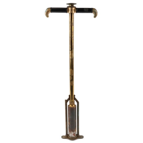 1149 - An early 20th century Atco brass hand pump manufactured by Chas. H. Pugh Ltd., Birmingham, 81cm in l... 