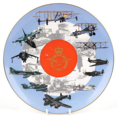 2499 - A Coalport The Royal Air Force plate edition 2417/5000, signed Marshal of The Royal Air Force, 27cm ... 