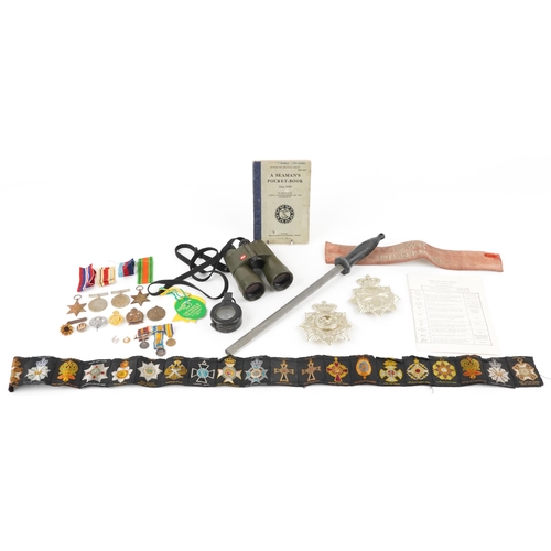 2425 - Militaria including a British military World War I medal awarded to L-30006.DVR.C.COX.R.A., a Britis... 