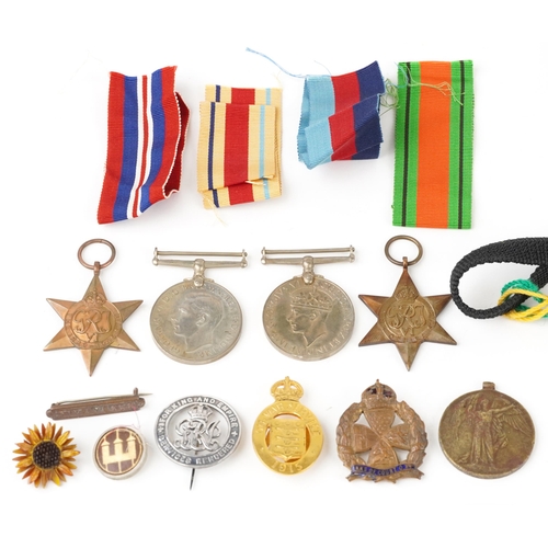 2425 - Militaria including a British military World War I medal awarded to L-30006.DVR.C.COX.R.A., a Britis... 