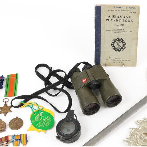 2425 - Militaria including a British military World War I medal awarded to L-30006.DVR.C.COX.R.A., a Britis... 