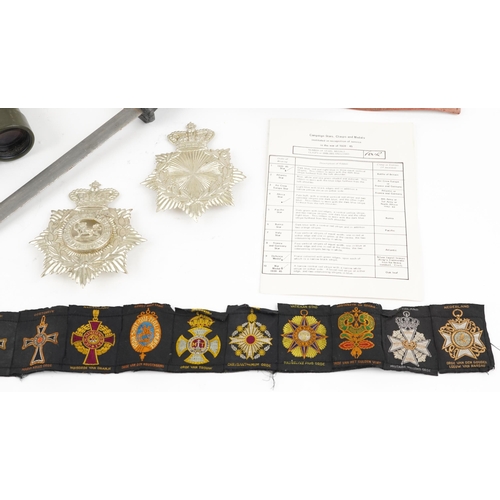 2425 - Militaria including a British military World War I medal awarded to L-30006.DVR.C.COX.R.A., a Britis... 