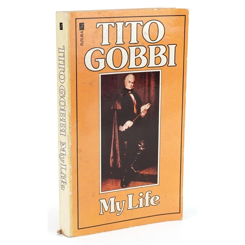 2345 - My Life by Tito Gobbi, a signed paperback book, Futura Publications Limited, 1980 edition.