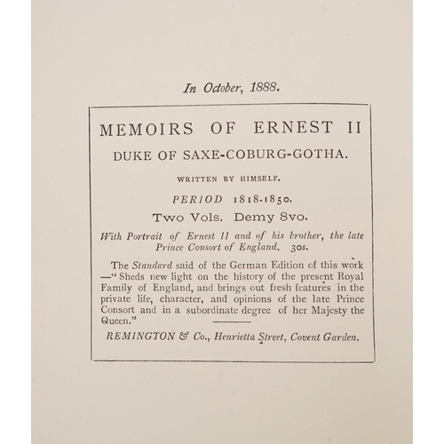 2347 - The Mapleson Memoires 1848-1888 by J. H. Mapleson, volumes 1 and 2, published by Remington & Co., Lo... 