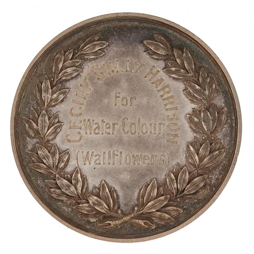 2256 - An Edwardian Silver Presentation Medallion Birmingham 1906, presented to Cecily Sully Harrison for W... 