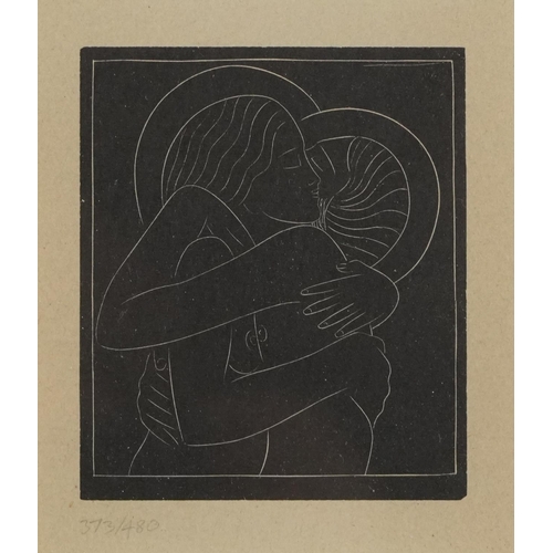 1509 - Eric Gill (1882-1940) - The Soul and The Bridegroom, wood engraving edition 373/480, circa 1927, in ... 