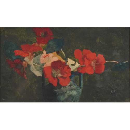 1474 - Eveline Stainsby Barber - Nasturtiums, 20th century British School, watercolour on paper, inscribed ... 