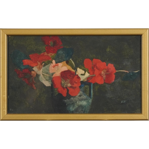 1474 - Eveline Stainsby Barber - Nasturtiums, 20th century British School, watercolour on paper, inscribed ... 