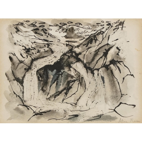 1506 - Allan Freer - A Mountain Torrent, 20th century British School, watercolour on paper, signed in penci... 