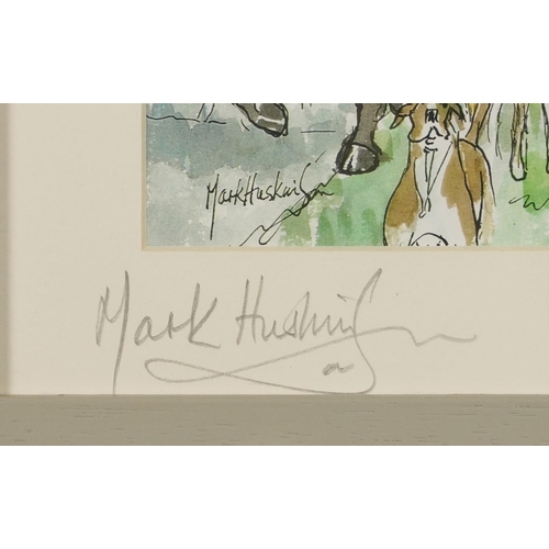 1439 - Mark Huskinson - Racing & Hunting Interest, coloured prints, signed in pencil in the margin, entitle... 