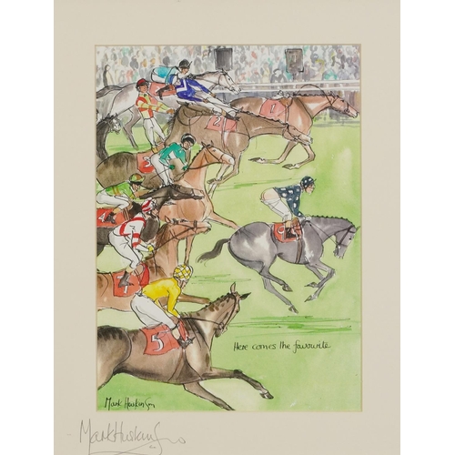 1439 - Mark Huskinson - Racing & Hunting Interest, coloured prints, signed in pencil in the margin, entitle... 