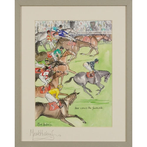 1439 - Mark Huskinson - Racing & Hunting Interest, coloured prints, signed in pencil in the margin, entitle... 