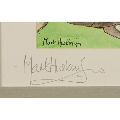 1439 - Mark Huskinson - Racing & Hunting Interest, coloured prints, signed in pencil in the margin, entitle... 