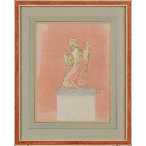 1442 - Celia Ward - Angel of the Annunciation, watercolour, signed and dated March '85, titled on a label o... 