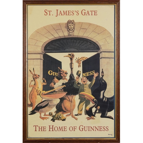 2322 - Five Guinness advertising prints in colour from John Gilroy Series - including number 14, number 6, ... 