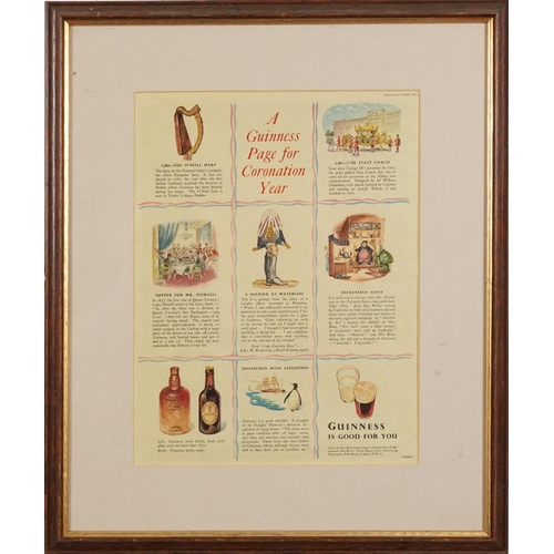 2321 - Four vintage and later Guinness advertising lithographs and prints including Alice in Poster Land, T... 