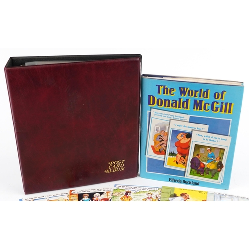 2249 - A large collection of vintage and later comical postcards and The World of Donald McGill postcard bo... 