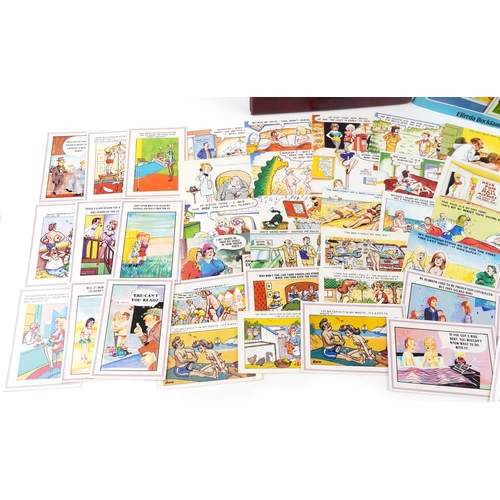 2249 - A large collection of vintage and later comical postcards and The World of Donald McGill postcard bo... 