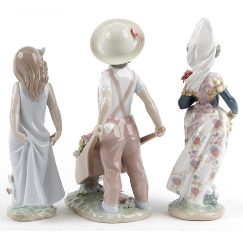 477 - Three Lladro figures with boxes - Little Gardener 1283, Valencian Girl 1304 and Friend of the Butter... 