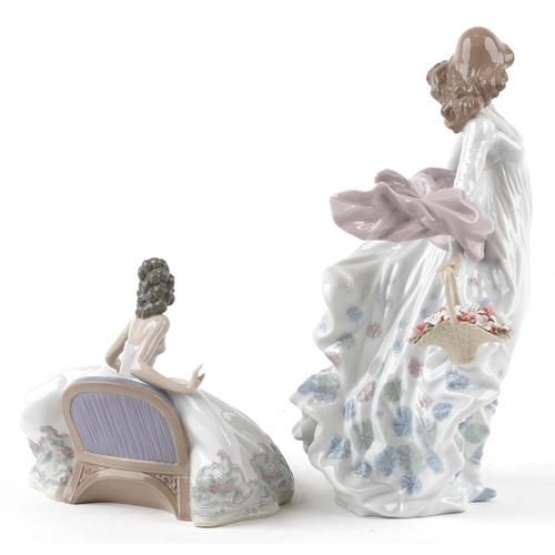 474 - Two Lladro figurines - Spring Splendor 5898 and At the Ball 5859, the largest 28cm high, with boxes.